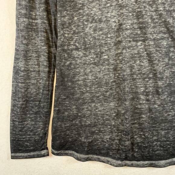 Derek Heart Women Y2K Grunge Semi Sheer Top Sz XL Black Faded Wash Punk Baddie - Picture 3 of 12